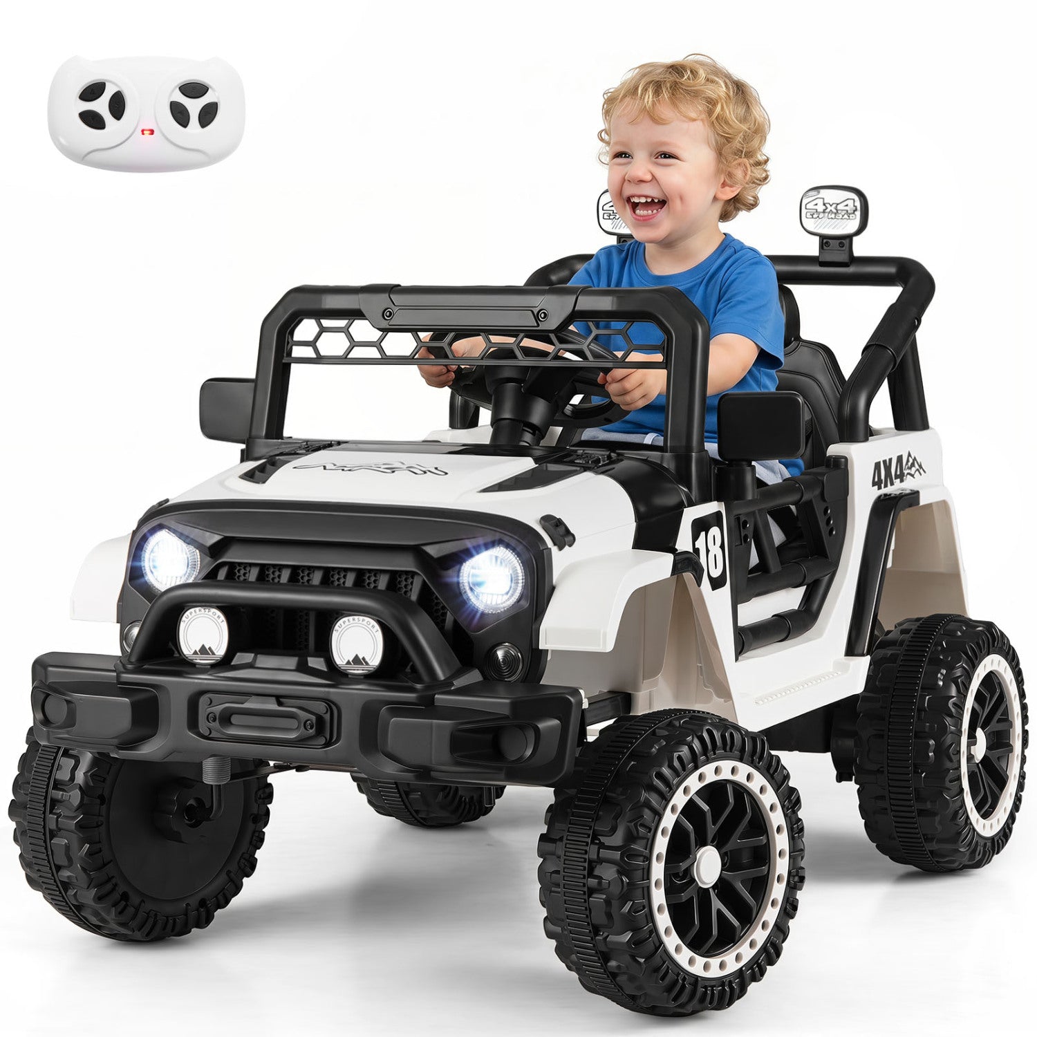 12V Kids Ride On Truck with Remote Control and 3 Speeds