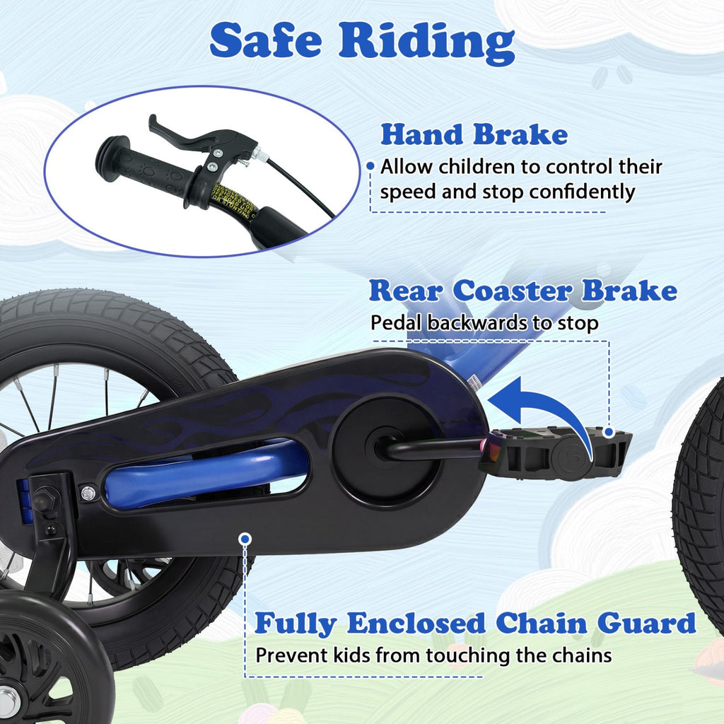 12 Inch Kids Bike with Training Wheels Ages 3-4
