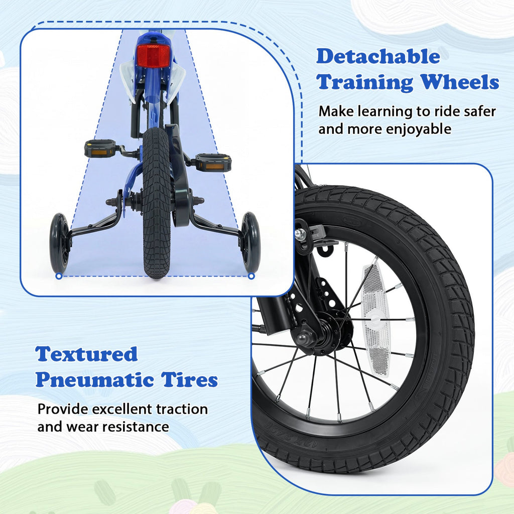 12 Inch Kids Bike with Training Wheels Ages 3-4
