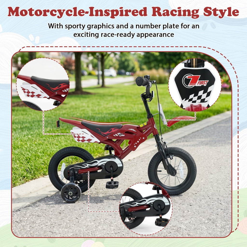 12 Inch Kids Bike with Training Wheels Ages 3-4
