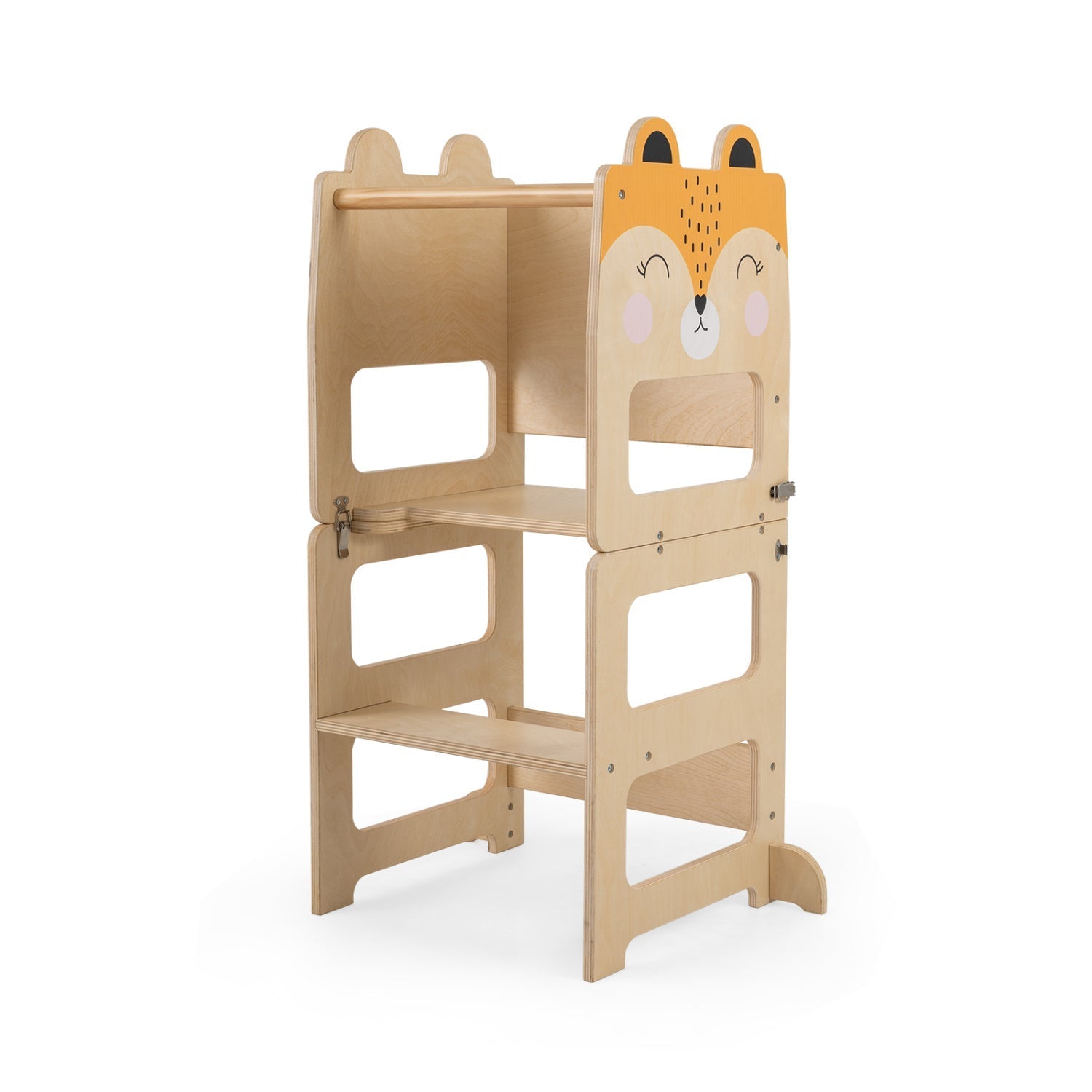 3-in-1 Wooden Kids Step Stool with Chalkboard