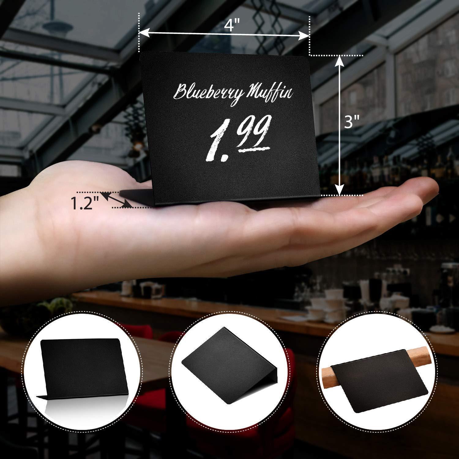 30 Pack Mini Chalkboard Signs 4 x3 for Food Buffet Tables Small Chalkboard Sign Mini Chalkboard Signs for Food Table Chalkboard Signs Mini Blackboard Signs for Food Buffet Food Cards