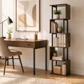 5-Tier S-Shaped Bookshelf with Open Cubes & Anti-Tip Kit