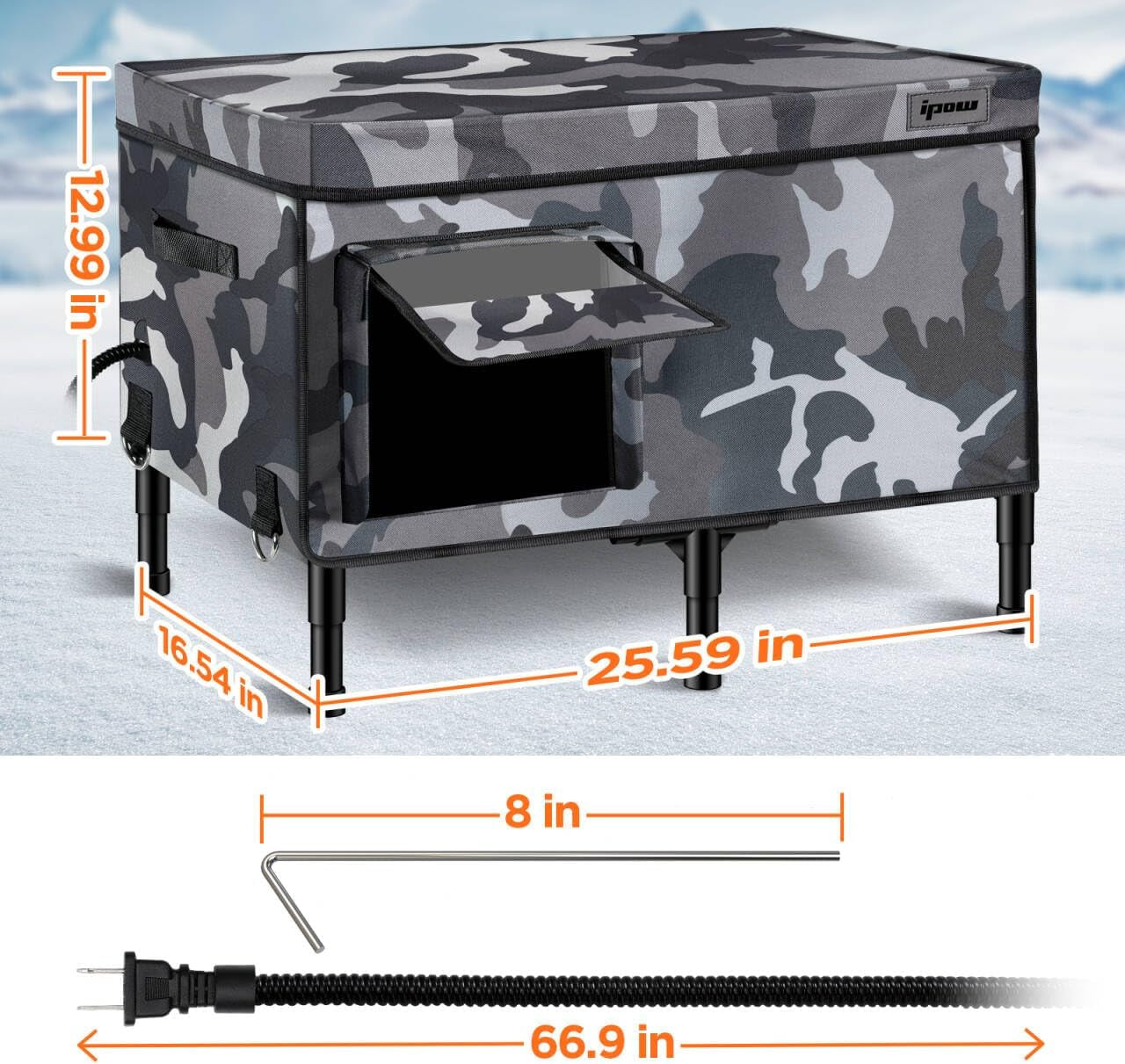 Heated Outdoor Cat House Waterproof Insulated Shelter Medium XL
