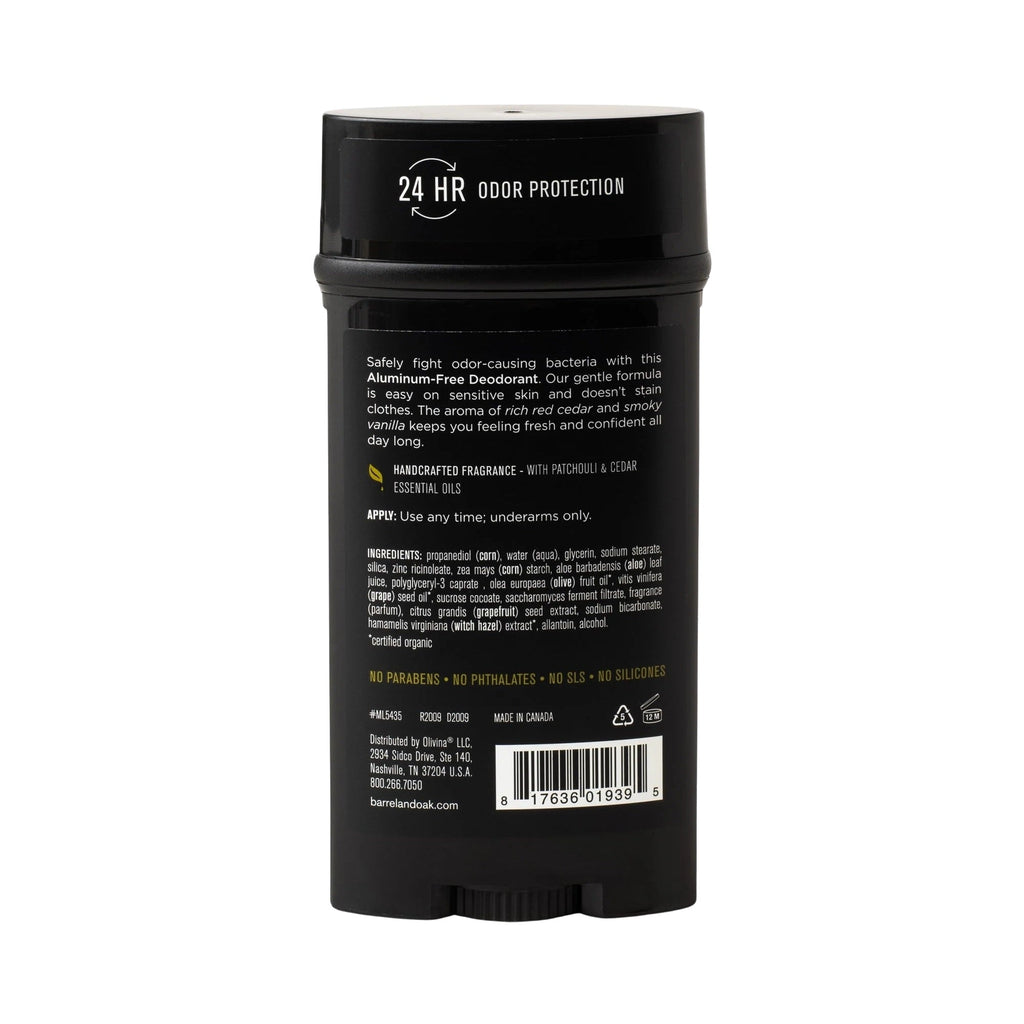 Barrel & Oak Aluminum-Free Deodorant Bourbon Cedar