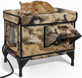 Heated Outdoor Cat House with Escape Door – 13 × 17 × 18 in