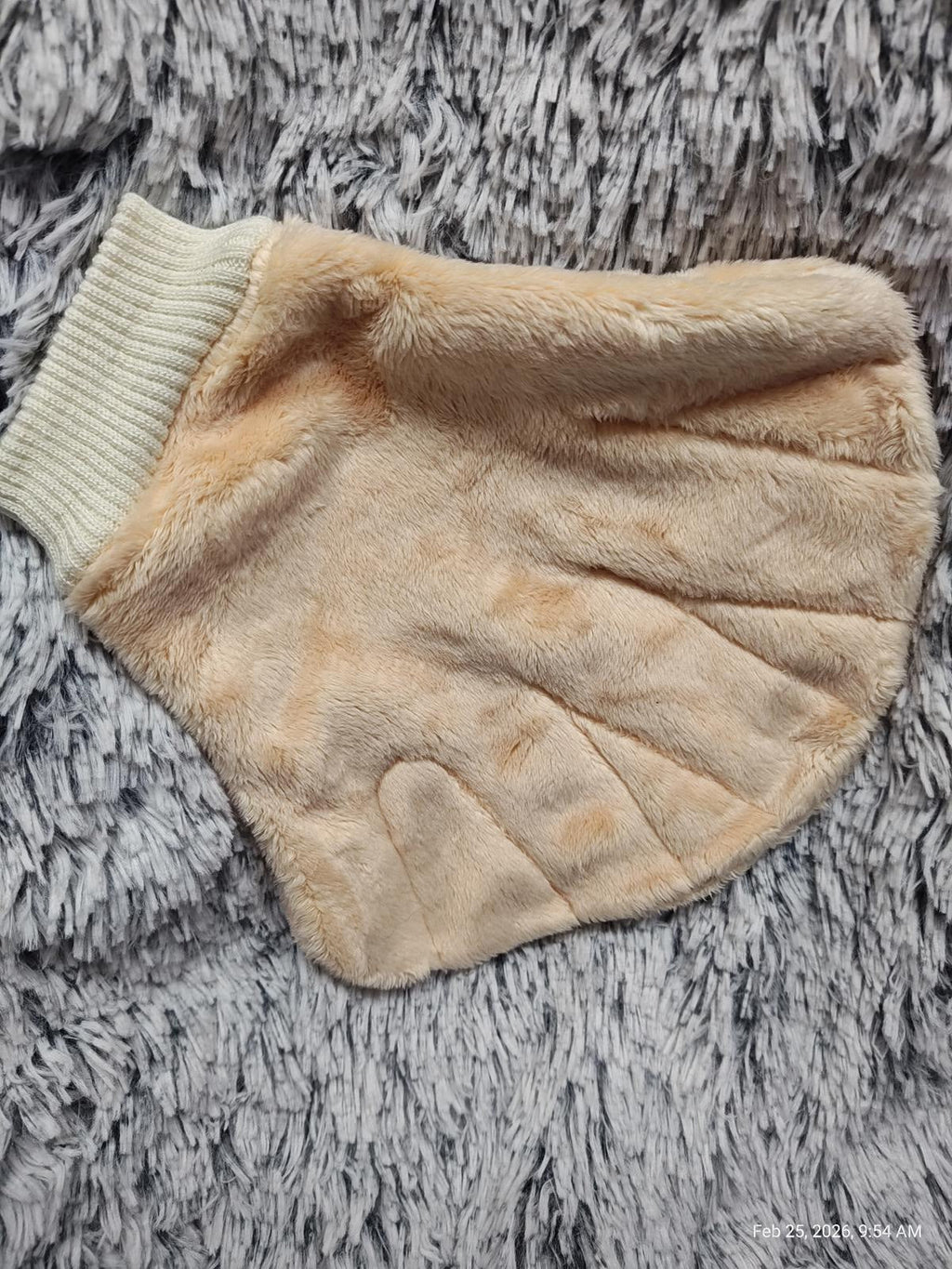 Small Pet Bonding, Non-Bite, No Poke Mitt, Calming Glove, Grey or Peach