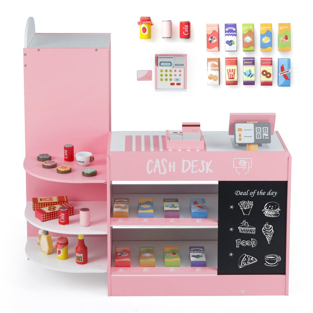 Kids Grocery Store Playset with Cash Register & POS Machine
