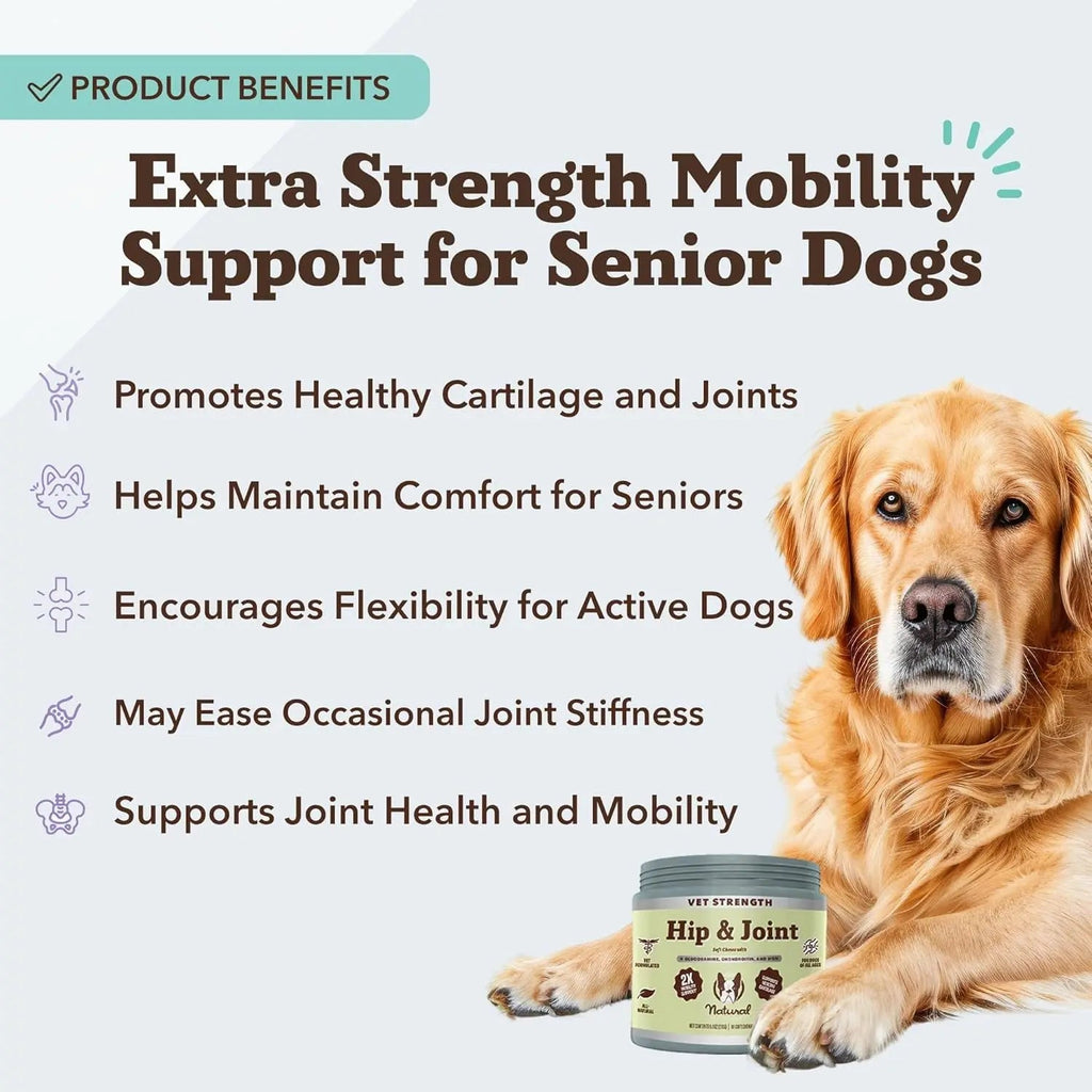 Natural Dog Company Hip & Joint Chews & Liquid Formula for Senior Dogs 90 Ct