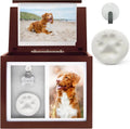 Pet Memorial Urn Keepsake Box with Photo Frame, Paw Print Kit & Photo Album