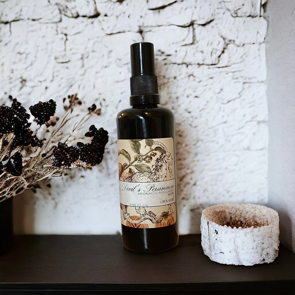 Devil's Persimmon Room & Linen Spray – Goth Candles Botanical Deodorizing 4oz