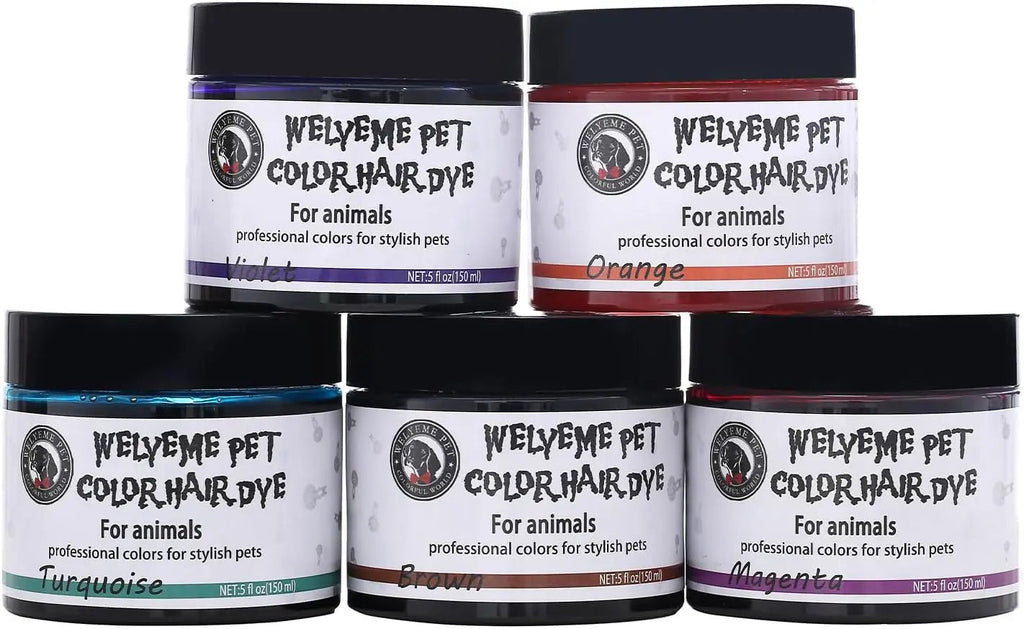WELYEME Permanent Pet Hair Dye for Dogs, Bright Professional Color Kit