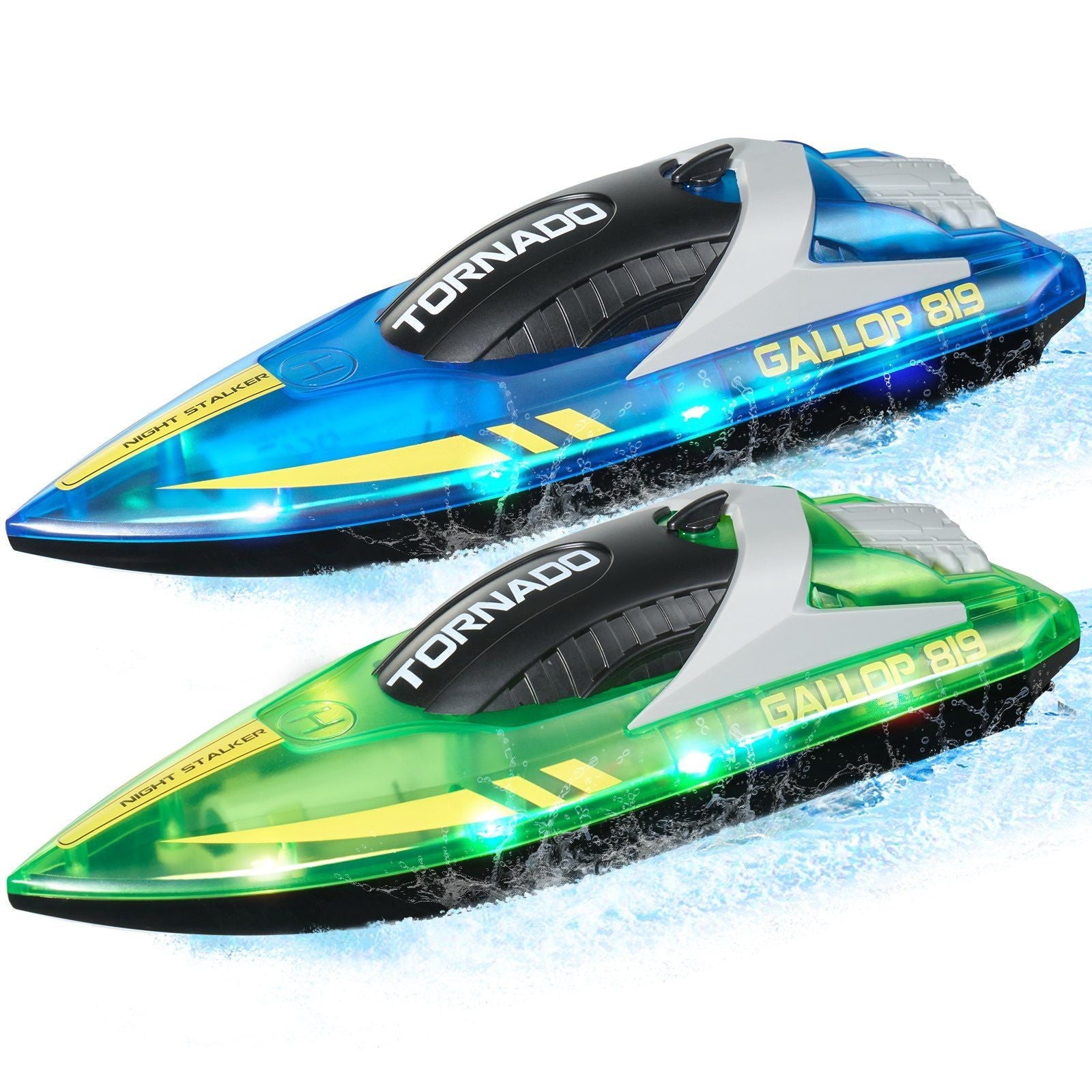 Human gifts! 2 PCS RC Boat 2.4 GHz Remote Control Racing Boat 12 km/h Kids Adults Gift