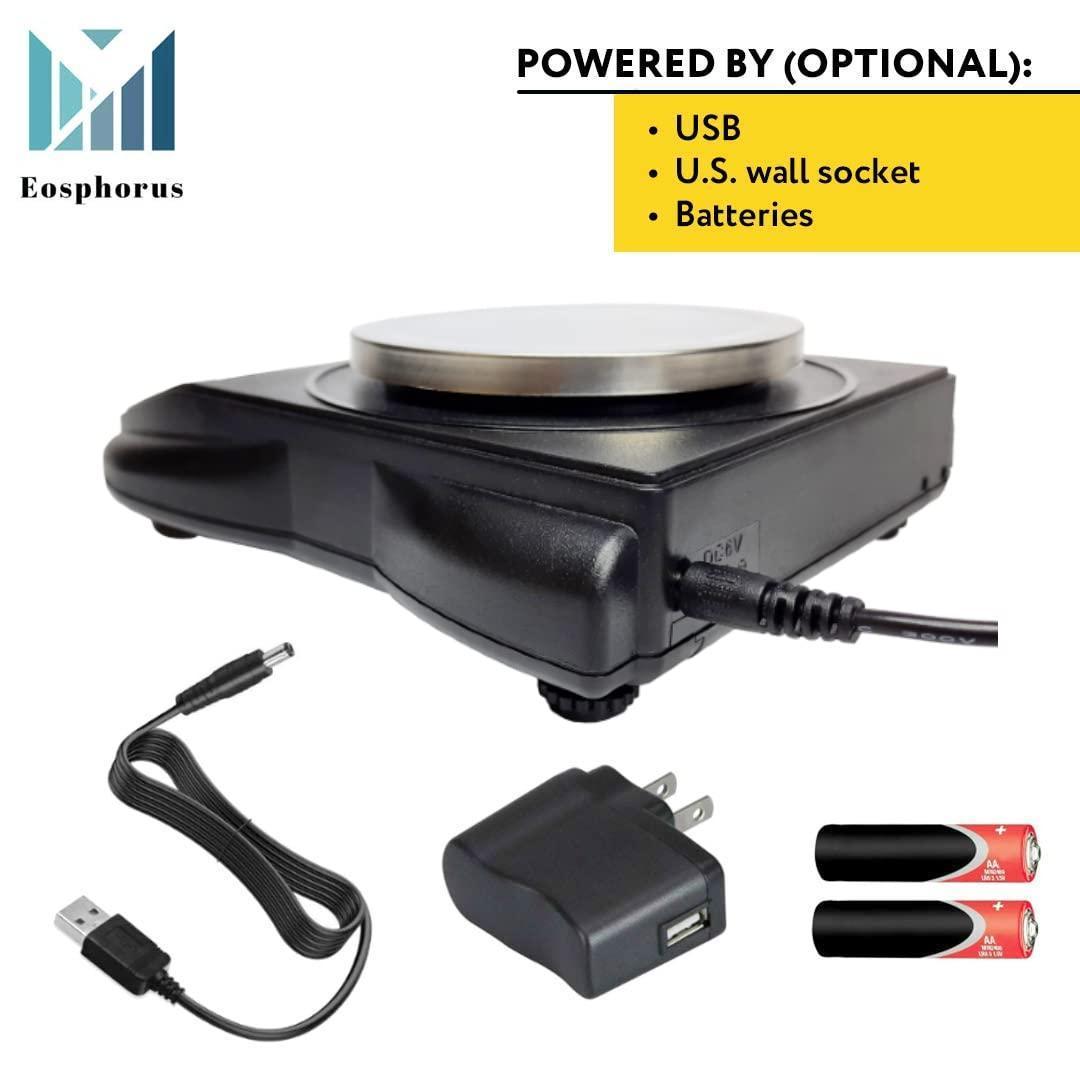 Ounce Carat and Gram Scale 0.01g Accuracy Electronic Scale Science Digital Scale Lab Balance LCD 600g Capacity USB Charger and AC DC Adapter Included