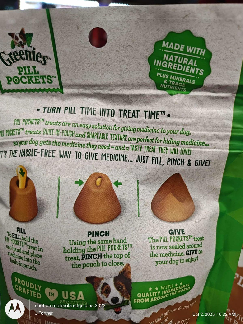 Pet Treat- Pockets for Dogs Capsules lg Size 30 Count  1 Bag Peanut Butter 7.9oz