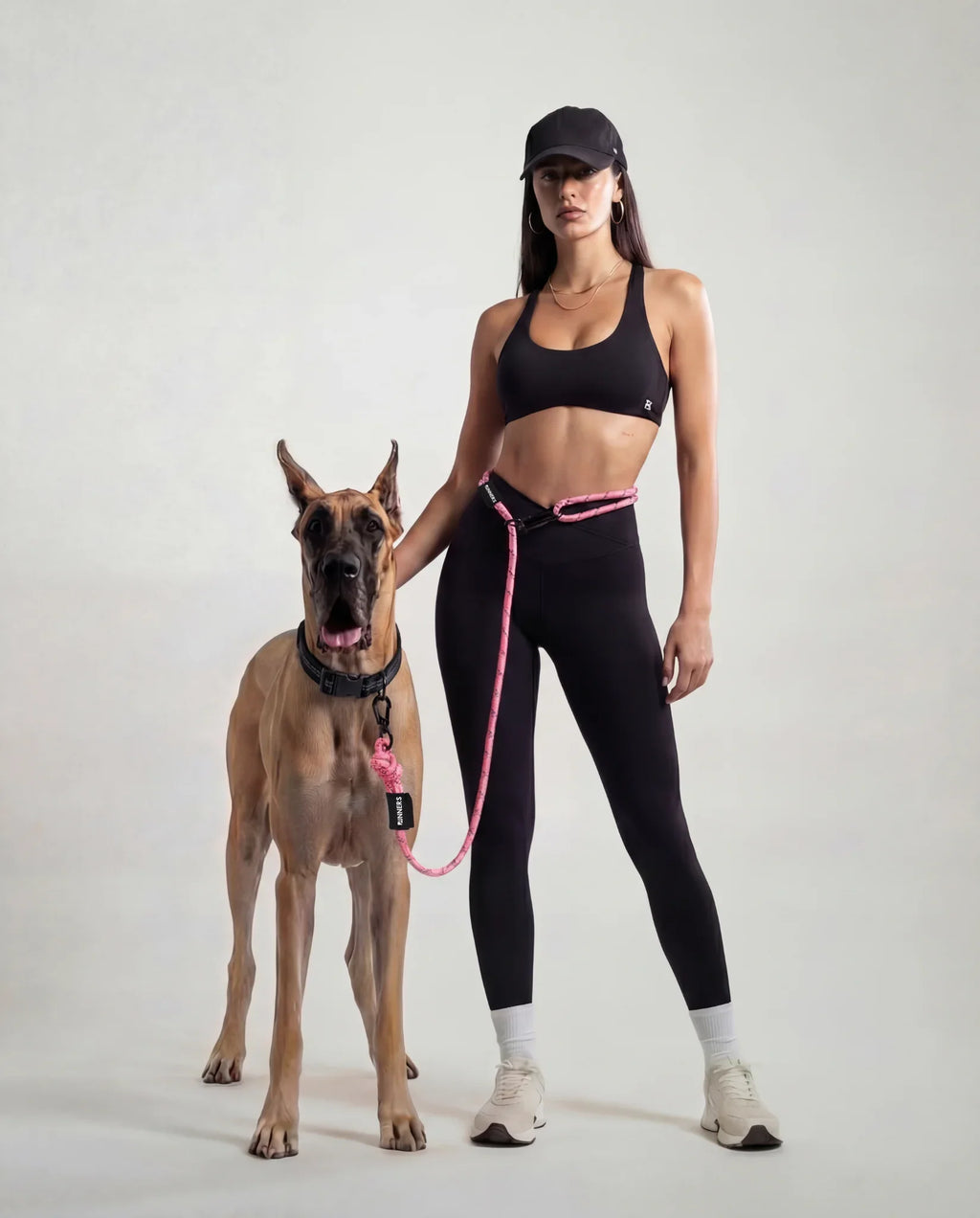 Neon Pink Runners Hands Free Dog Leash