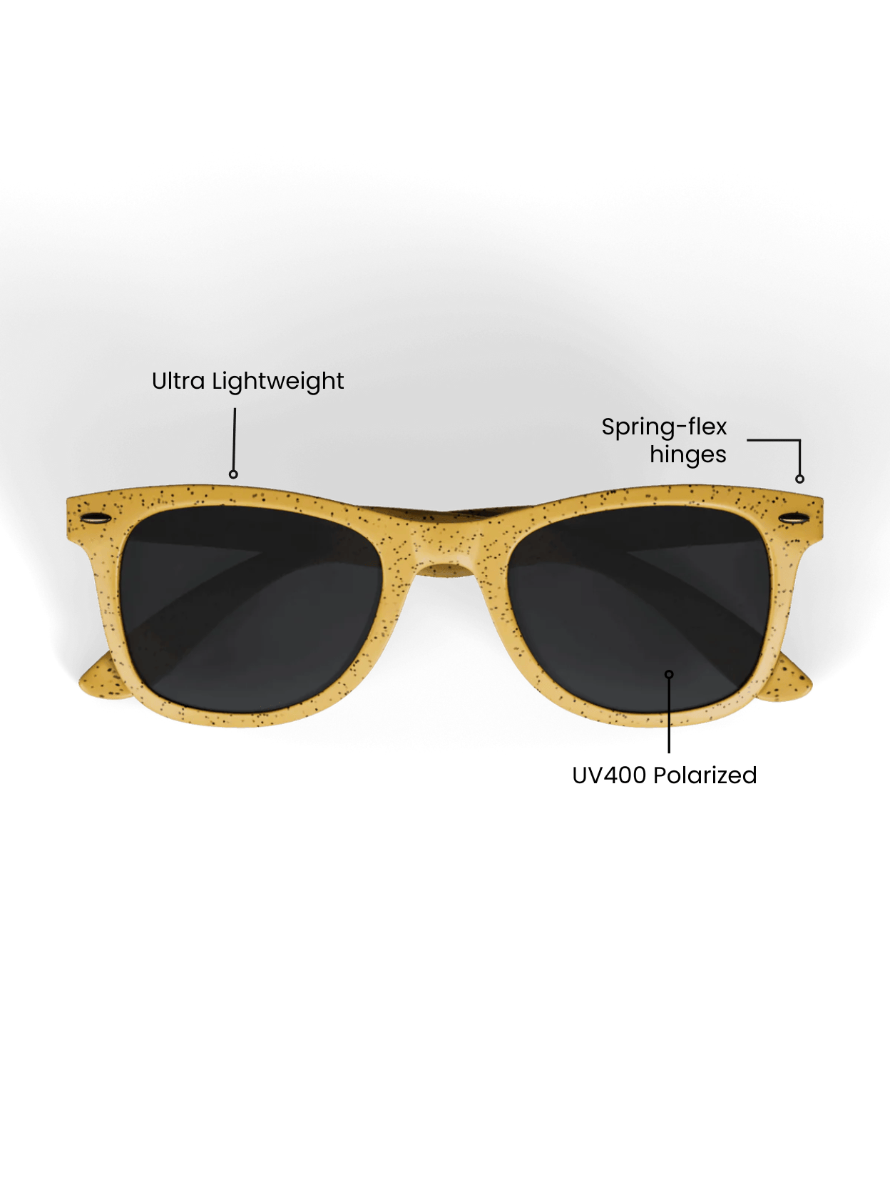Yellow Square Sport Sunglasses - Polarized UV400 for Men & Women