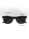 Blackout Square Running Sunglasses - Polarized UV400 for Men & Women