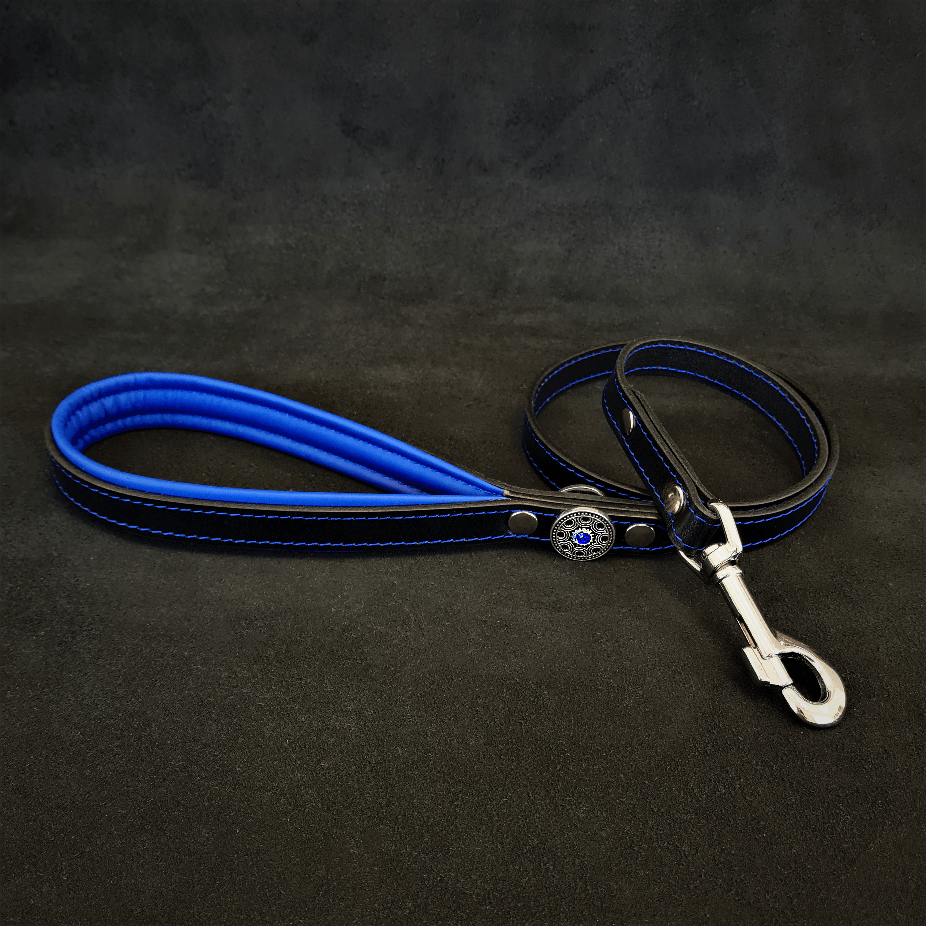 The ''Bijou'' harness Black & Blue Small to Medium Size