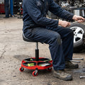 Adjustable Rolling Mechanic Seat with Storage Tray