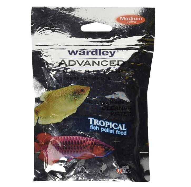 Wardley Advanced Nutrition 3.5 oz Medium Tropical Fish Food Pellets