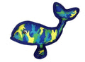Pet Lou Squeeze Me Glamorous Sea Warrior Camouflage Whale Dog Toy, Blue